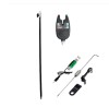 Set senzor-avertizor pescuit cu pichet si swinger cu led baterii incluse, Diamant Alb