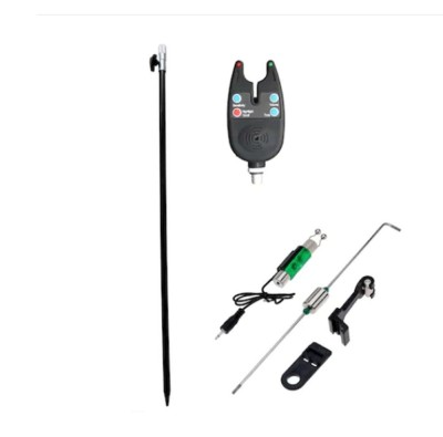 set senzor-avertizor pescuit cu pichet si swinger cu led baterii incluse foto