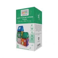 Set magnetic de construit Brick Tiles 16 piese, Cleverclixx
