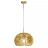 Pendul Lemn E27, Max 60W, D33x22cm, V-TAC - Corp de iluminat suspendat, Design modern, Alimentare 220V, Lungime fir 1m