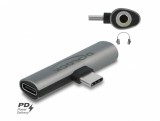 Adaptor audio USB type C la jack stereo 3.5mm + USB-C PD 60W T-M, Delock 64186