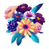 Cumpara ieftin Sticker decorativ, Buchet de Flori, Multicolor, 64 cm, 10327ST, Oem