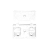 Cumpara ieftin Coltar din plastic cu capac pentru prindere blat, alb, 500 buc / set