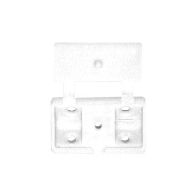 Coltar din plastic cu capac pentru prindere blat, alb, 4 buc / set foto
