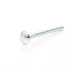 Surub cu filet metric, cu cap bombat torbant, zincat alb, diametru cap 20.65 mm, M8 x 100 mm