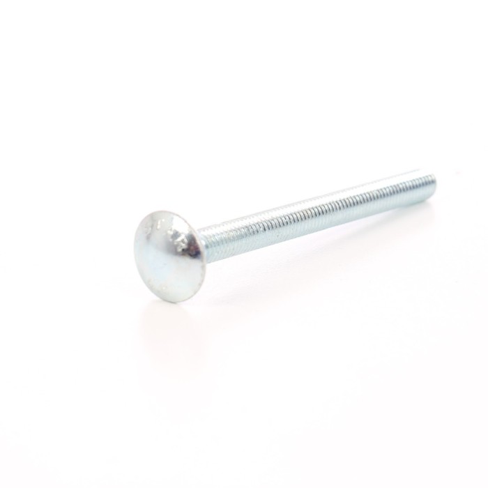 Surub cu filet metric, cu cap bombat torbant, zincat alb, diametru cap 20.65 mm, M8 x 100 mm