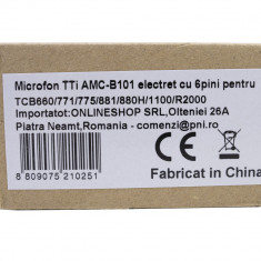 Microfon TTi AMC-B101 electret cu 6 pini pentru TCB 660/771/775/881/880H/1100/R2000 inlocuitor AMC-5021