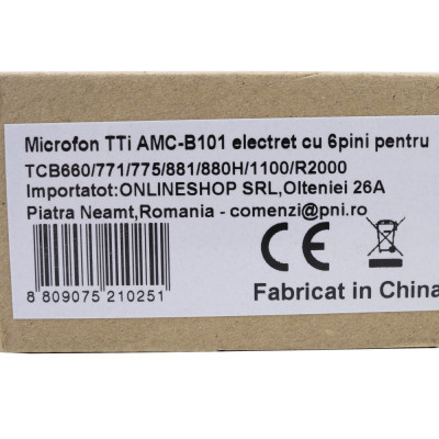 Microfon TTi AMC-B101 electret cu 6 pini pentru TCB 660/771/775/881/880H/1100/R2000 inlocuitor AMC-5021 foto