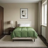 vidaXL Duvet de iarnă Patos Verde 155 x 200 cm Microfibră 42026123