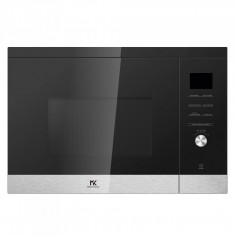 Cuptor cu microrunde incorporabil Master Kitchen MKMW 3825-EDBK, putere 900 W, capacitate 25 l, 5 functii gatire, grill, negru/inox foto