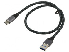 Cablu USB 3.1 USB A la USB C 1m Negru/Gri 10Gbps
