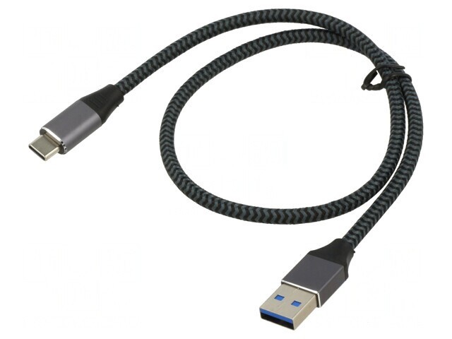 Cablu USB 3.1 A la C 0,5m Negru/Gri 10Gbps
