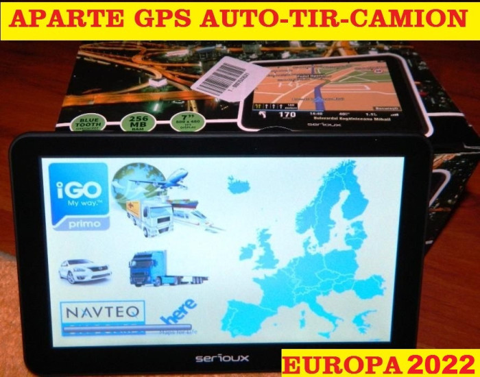 GPS 7&quot; NAVIGATII GPS Camion GPS TIR 845MHz, 256MB RAM,8GB, iGO Primo EU 2022