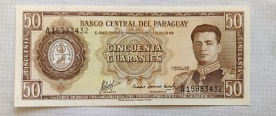 Paraguay - 50 Guaran&amp;iacute;es (1963) foto