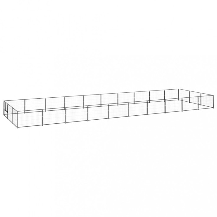 Padoc pentru c&acirc;ini, negru, 30 m&sup2;, oțel