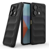 Husa wave, compatibila cu Xiaomi Redmi Note 13 5G, Grip Anti-Soc, Tpu, Night Black, ALC MOBILE
