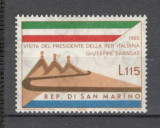 San Marino.1965 Vizita presedintelui G.Saragat SS.420, Nestampilat