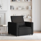 VidaXL Sofa Pat Unilaterala Negru 90 x 165 x 87 cm țesătură