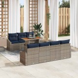 vidaXL Set de canapele pentru grădină 8 pcs Gri Rattan poli 3358537