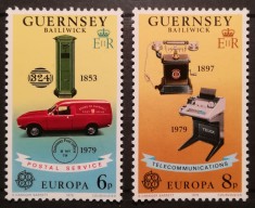 BC75, Guernsey 1979, serie europa cept-servicii postale si de comunicatii foto