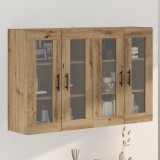 vidaXL Dulapuri suspendate , 2 piese, stejar artisan, 69.5 x 34 x 90 cm, din lemn prelucrat