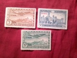 Serie mica Spania 1931 Aviatie , 5 , 10 si 50c , supratipar official , fara guma
