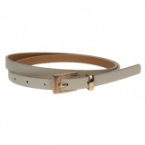 Curea dama, casual-eleganta, din piele ecologica, latime 1.3 cm, alb - CKD009