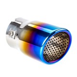 Ornament capat toba esapament AMiO MT 017BLC din otel inoxidabil rezistent la acizi, crom cu finisaj albastru, montaj 43-62 mm