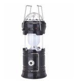Lanternă pliabilă de camping Magic cool cu ​​lampă disc și USB eMazing, Lanterna, Felinar, 6 LED + 1 W + 3C culori, Negru