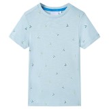 Tricou pentru copii, albastru deschis, 116, vidaXL