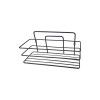 Etajera pentru baie, din metal, un raft dreptunghiular, negru mat, SB004B, 270 x 105 mm