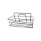 Etajera pentru baie, din metal, un raft dreptunghiular, negru mat, SB004B, 270 x 105 mm