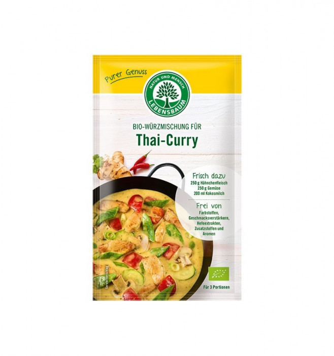 Amestec bio de condimente pentru Thai-curry, 23g Lebensbaum