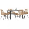 Gossi set mobilier de gradina cu perne 5 piese maro sticla polirattan