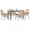 Gossi set mobilier de gradina cu perne 5 piese maro sticla polirattan