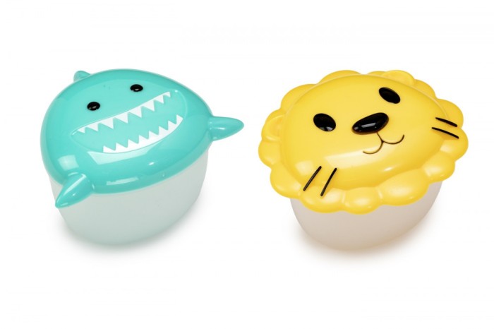 SET 2 RECIPIENTE HRANA BEBE, MELII, MODEL SHARK&amp;LION