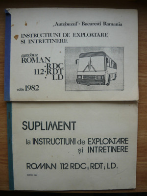 AUTOBUZ ROMAN - RDC 112, RDT, LD - 2 volume - 1982 foto