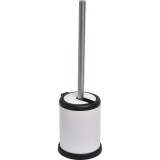 Perie Toaletă Metalică Capac Pliabil &ndash; Alb Mat Compoziție Metal + Pvc