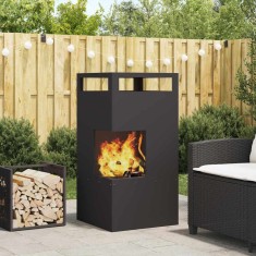 vidaXL Cuptor de foc Negru 50 x 50 x 100 cm Oțel laminat la rece