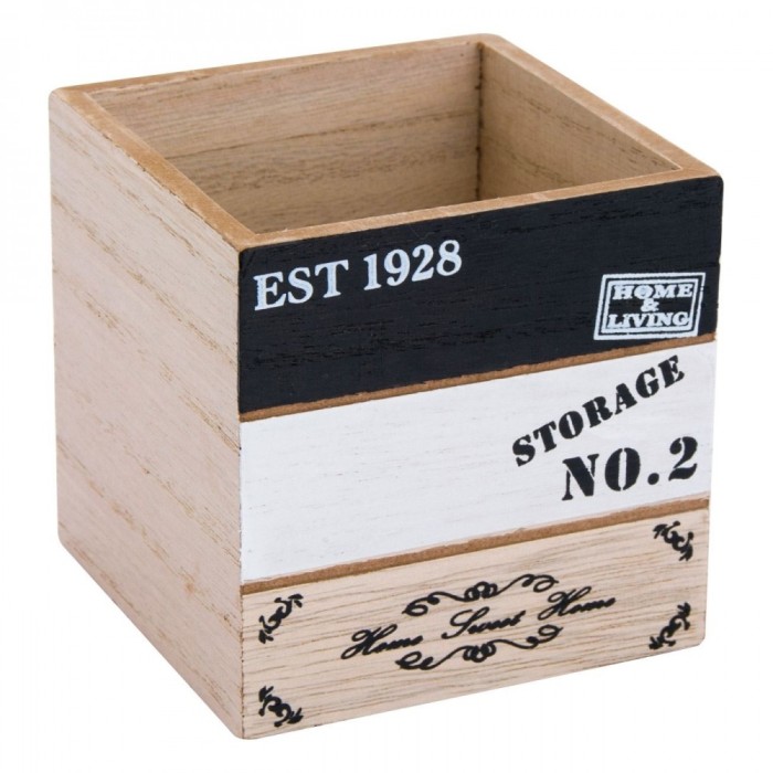 Suport din lemn pentru creioane si pixuri, 9x9x9 cm Suport din lemn pentru creioane si pixuri, 9x9x9 cm