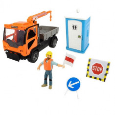 Camion Playlife Dickie Toys M.T. Ladog Service Set cu Figurina si Accesorii foto