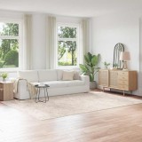Covor pufos vidaXL cu suport din latex Crem 240x340 cm