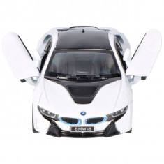 Masinuta die cast BMW i8 scara 1 la 36 12.5 cm alba