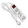 Prelungitor V-Tac 4 Prize, 1.5m, cu Intrerupator, Alb, Cablu 3G1.5mm&sup2;