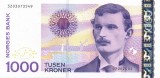 NORVEGIA █ bancnota █ 1000 Kroner █ 2004 █ P-52b █ UNC █ necirculata