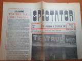 Spectator- program teatrul mic 1986-dina cocea,dinu manolache,mitica popescu