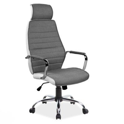 Scaun directorial SL Q035 gri - alb foto