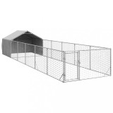 Cumpara ieftin Canisa de exterior cu alergare 8x2x1,5 m otel galvanizat