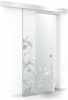Usa culisanta Boss &reg; model La Vie incolor, 60x215 cm, sticla 8 mm Gri securizata, glisanta in ambele directii, Modern Glass Art