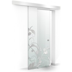 Usa culisanta Boss &reg; model La Vie incolor, 60x215 cm, sticla 8 mm Gri securizata, glisanta in ambele directii